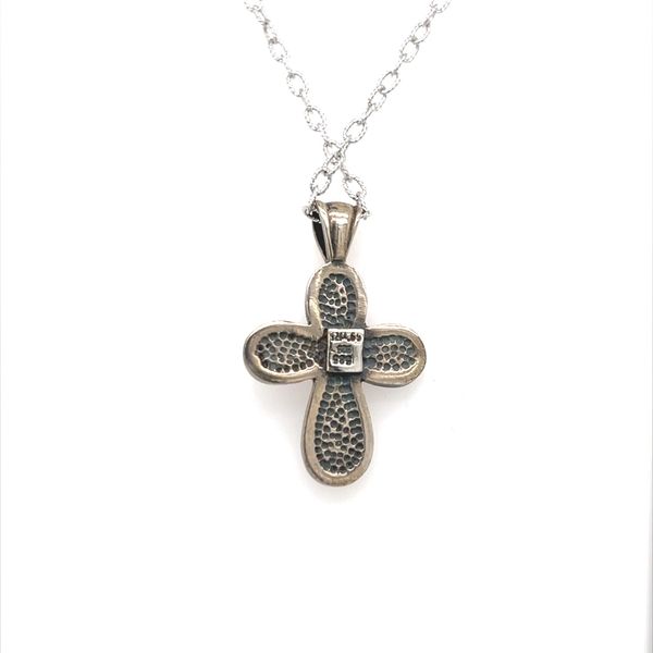 Sterling Silver Cross with 14K accent Pendant Necklace Image 2 Minor Jewelry Inc. Nashville, TN