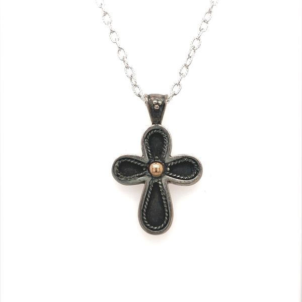Sterling Silver Cross with 14K accent Pendant Necklace Minor Jewelry Inc. Nashville, TN