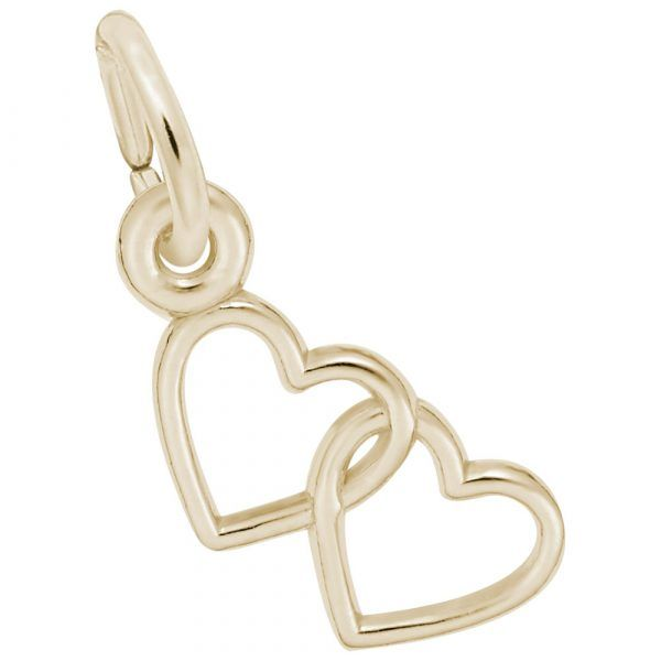 Sterling Silver Yellow Gold Plated Open Heart Charm Minor Jewelry Inc. Nashville, TN