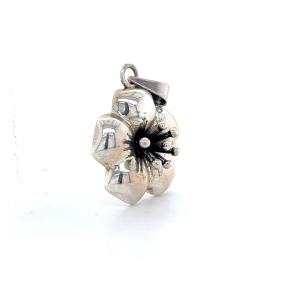 Sterling Silver Estate Dogwood Pendant Image 2 Minor Jewelry Inc. Nashville, TN