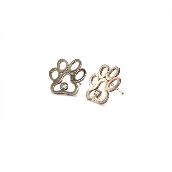 Sterling Silver Paw Print Earrings Minor Jewelry Inc. Nashville, TN