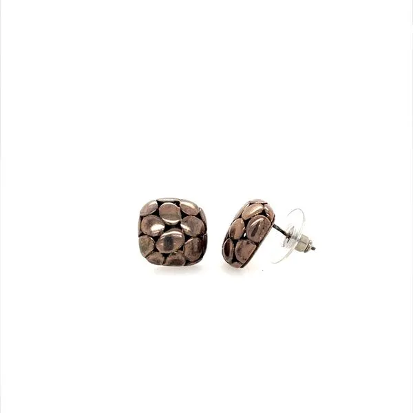 Sterling Silver Button Earrings Image 2 Minor Jewelry Inc. Nashville, TN