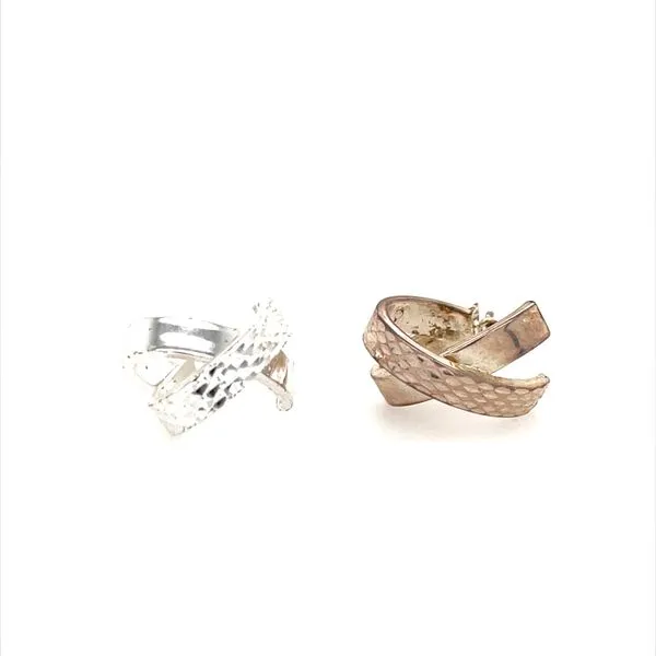Sterling Silver Crisscross Earrings Image 2 Minor Jewelry Inc. Nashville, TN