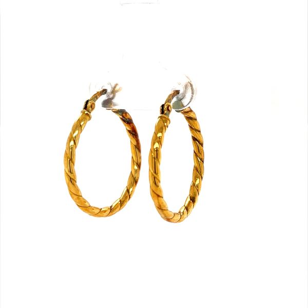 Gold Plated Sterling Silver Hoops Image 2 Minor Jewelry Inc. Nashville, TN