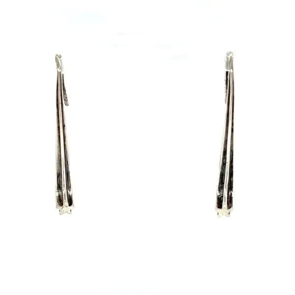 Sterling Silver Drop Pieced Earrings