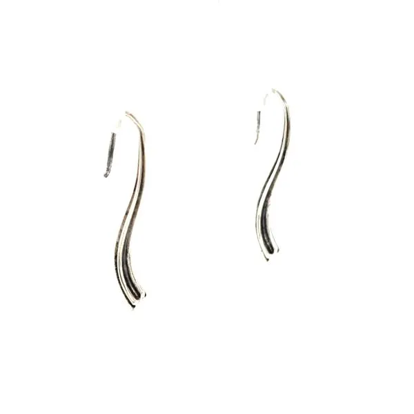 Sterling Silver Drop Pieced Earrings