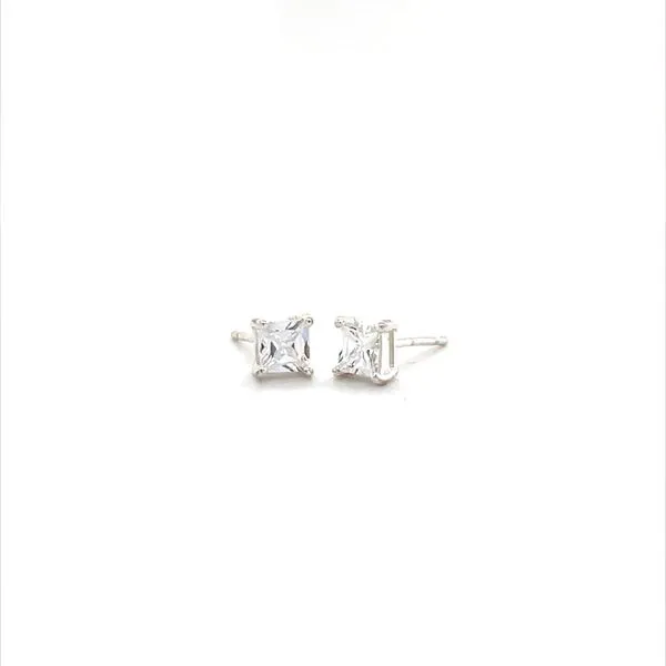 Sterling Silver Square Cubic Zirconia Stud Earrings Minor Jewelry Inc. Nashville, TN