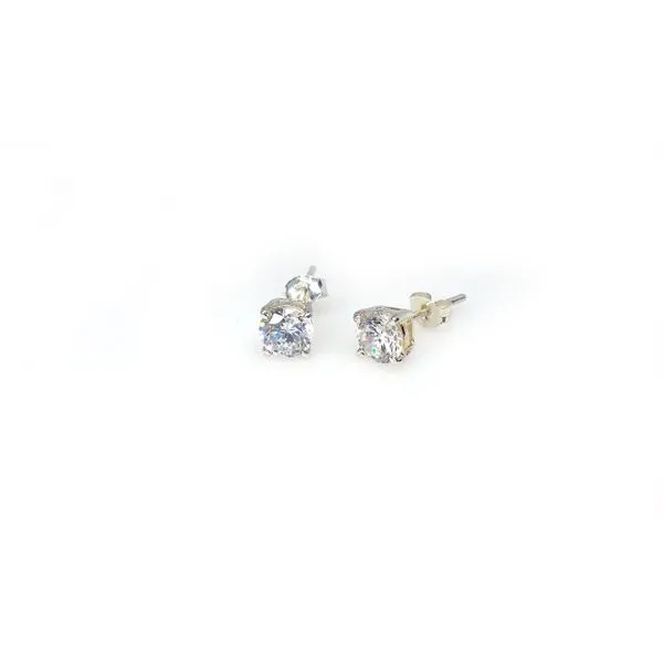 Sterling Silver Cubic Zirconia Stud Earrings Minor Jewelry Inc. Nashville, TN