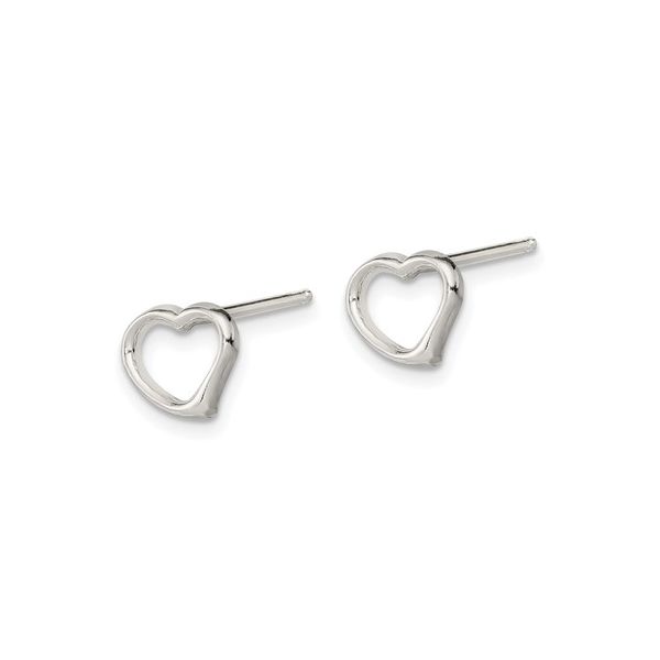Sterling Silver Heart Stud Earrings Image 2 Minor Jewelry Inc. Nashville, TN