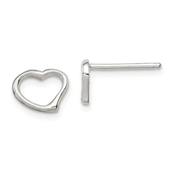 Sterling Silver Heart Stud Earrings Minor Jewelry Inc. Nashville, TN