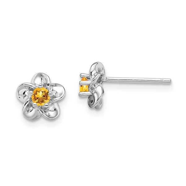 Sterling Silver Citrine Flower Stud Earrings Minor Jewelry Inc. Nashville, TN