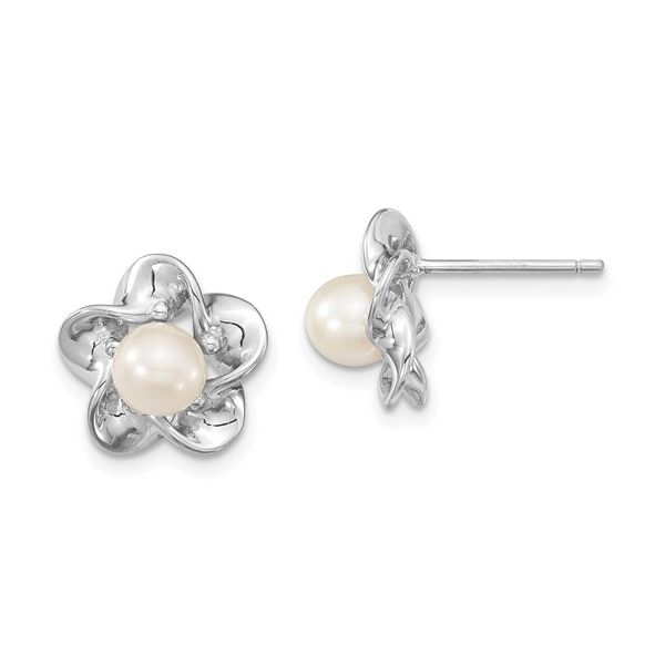 Sterling Silver Freshwater Pearl Flower Stud Earrings Minor Jewelry Inc. Nashville, TN