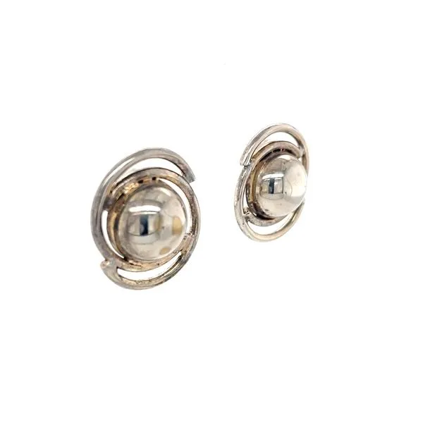Sterling Silver Estate Planet Style Post Earrings Image 2 Minor Jewelry Inc. Nashville, TN
