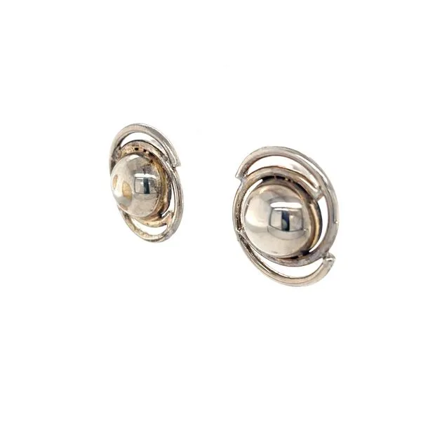 Sterling Silver Estate Planet Style Post Earrings Image 3 Minor Jewelry Inc. Nashville, TN