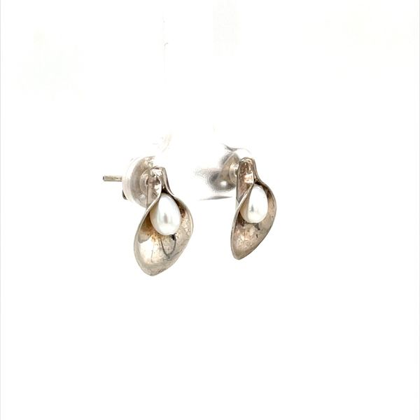 Sterling Silver Pearl Earrings Image 2 Minor Jewelry Inc. Nashville, TN