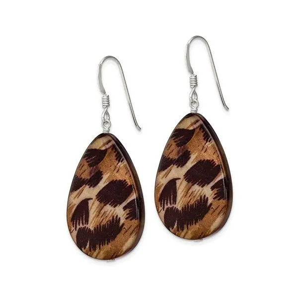 Sterling Silver Brown Mother of Pearl Teardrop Earrings Minor Jewelry Inc. Nashville, TN