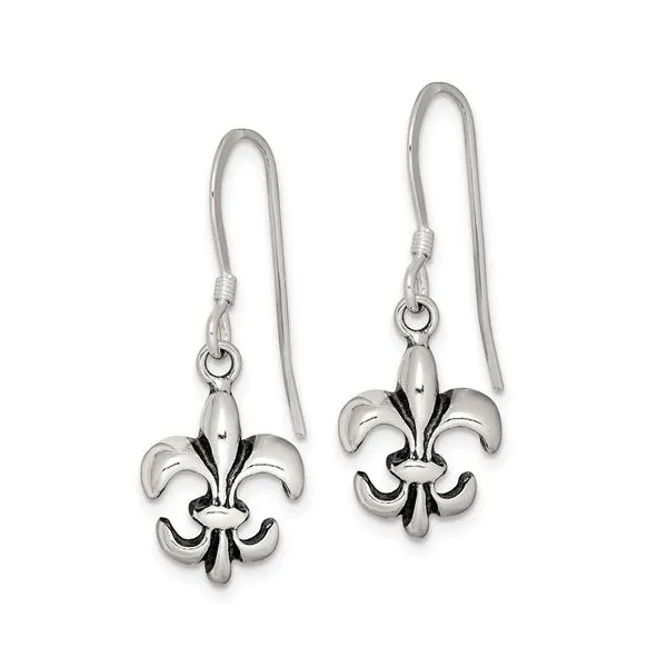 Sterling Silver Fleur de lis Earrings Minor Jewelry Inc. Nashville, TN