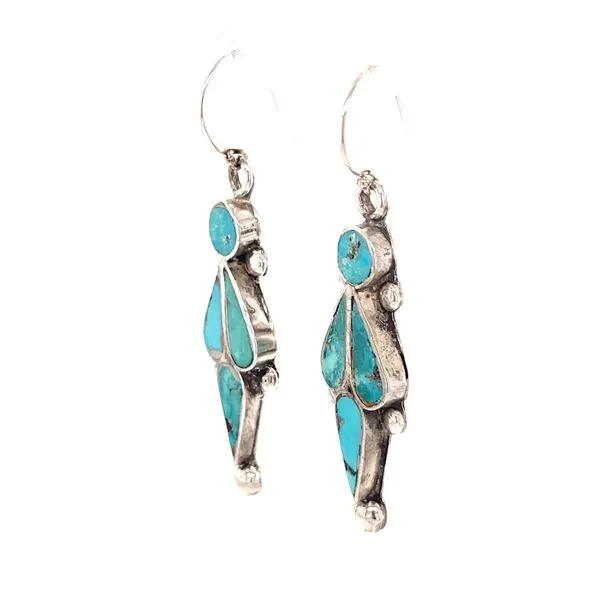 Sterling Silver Estate Turquoise Earrings Image 2 Minor Jewelry Inc. Nashville, TN