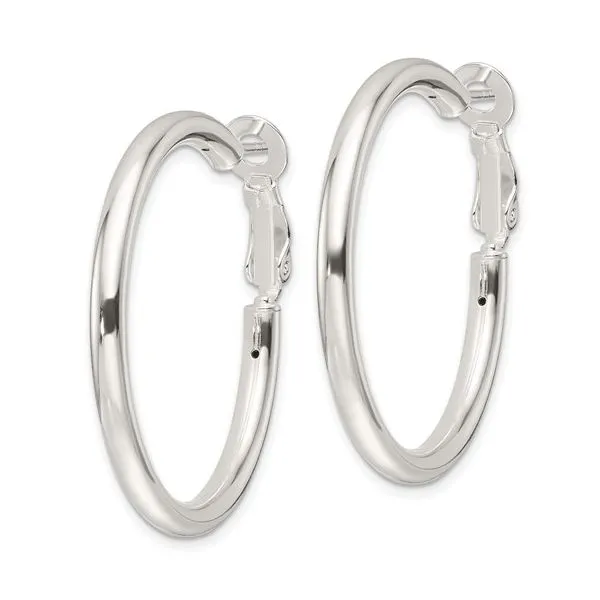 Silver 35.5 X  3.25mm Hoop Earrings Minor Jewelry Inc. Nashville, TN