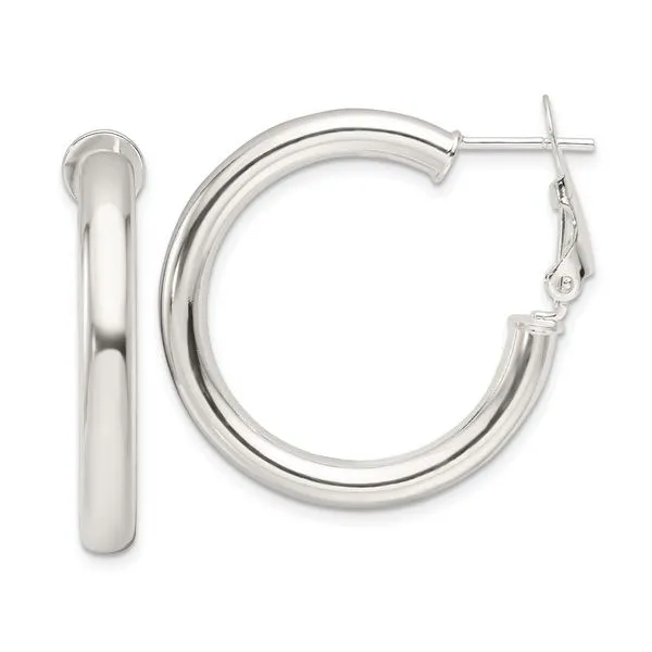 Silver 30 x 4mm Hoop Earrings Minor Jewelry Inc. Nashville, TN