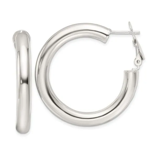 Silver 35x5mm Hoop Earrings Minor Jewelry Inc. Nashville, TN