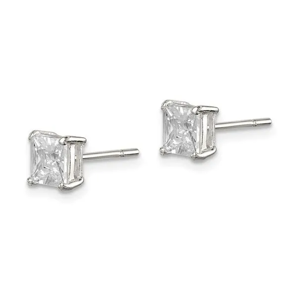 Sterling Silver CZ Stud Earrings Image 2 Minor Jewelry Inc. Nashville, TN