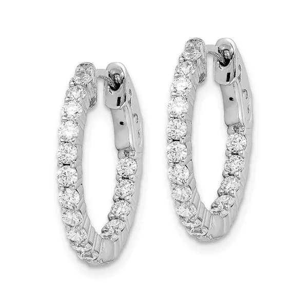 Sterling Silver Cubic Zirconium In and Out Hinged Hoops Minor Jewelry Inc. Nashville, TN