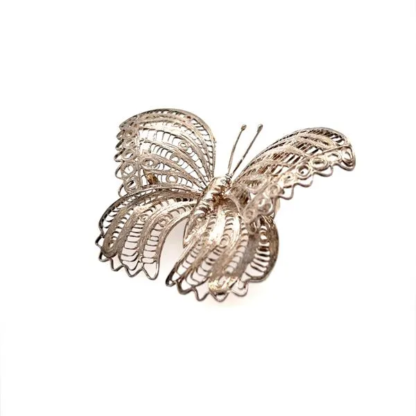 Sterling Silver Butterfly Brooch Image 2 Minor Jewelry Inc. Nashville, TN