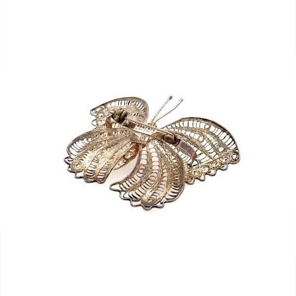 Sterling Silver Butterfly Brooch Image 3 Minor Jewelry Inc. Nashville, TN