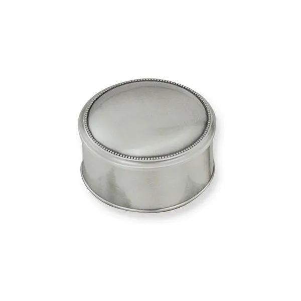 Pewter Plated Beaded Round Jewelry Box Minor Jewelry Inc. Nashville, TN