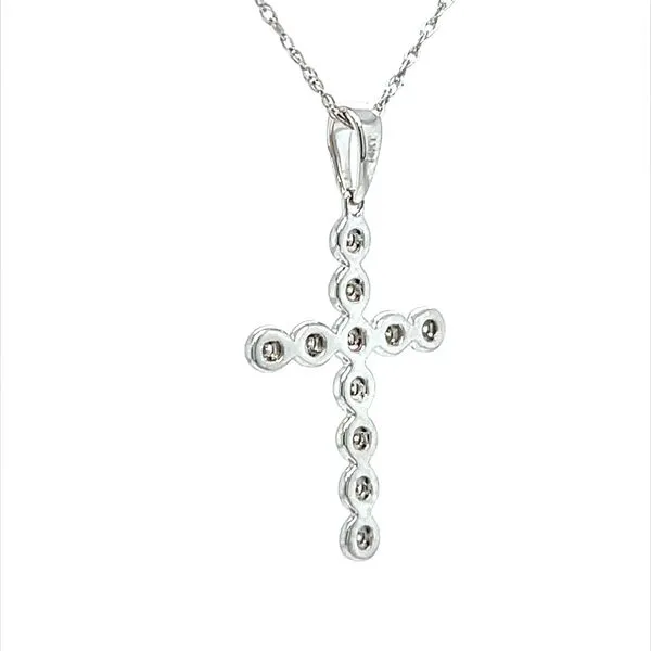 14K White Gold Diamond Cross Pendant Image 2 Minor Jewelry Inc. Nashville, TN