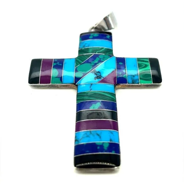 MIxed Natural & Synthetic Stone Cross Pendant Minor Jewelry Inc. Nashville, TN