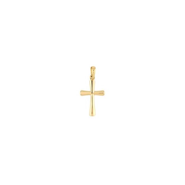 14k Yellow Gold Cross Pendant Necklace Image 2 Minor Jewelry Inc. Nashville, TN