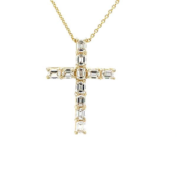 14K Yellow Gold Diamond Cross Pendant Necklace Minor Jewelry Inc. Nashville, TN