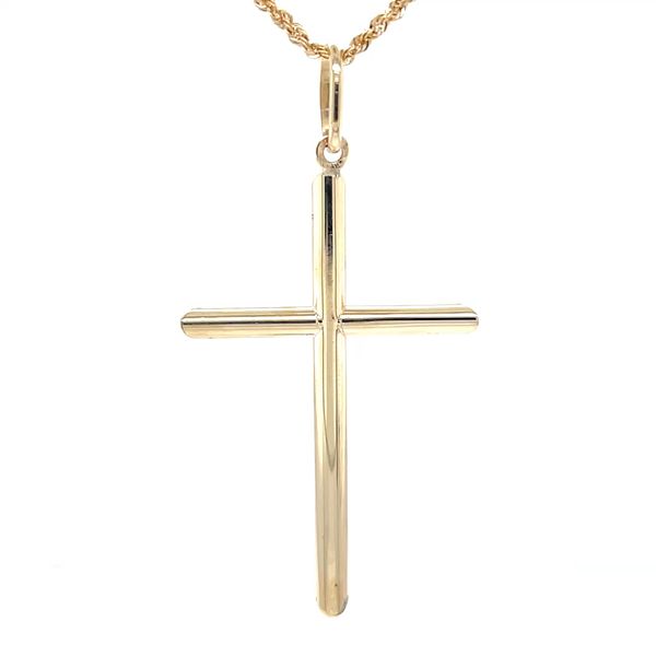 10K Yellow Gold Estate Cross Pendant on a 1.5mm Diamond Cut Rope Chain Minor Jewelry Inc. Nashville, TN