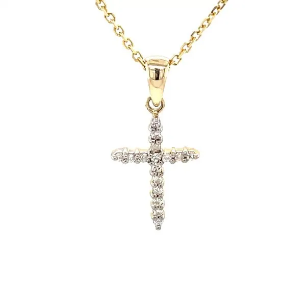 14K Yellow Gold Mined Diamond Cross Pendant Minor Jewelry Inc. Nashville, TN
