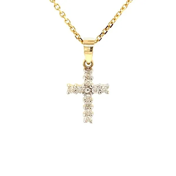 14K Yellow Gold Mined Diamond Cross Pendant Minor Jewelry Inc. Nashville, TN