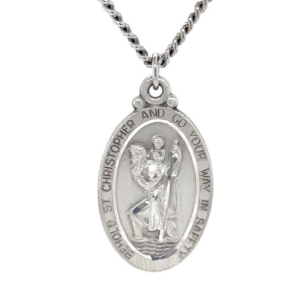 Sterling Silver Saint Christopher Pendant Necklace Minor Jewelry Inc. Nashville, TN