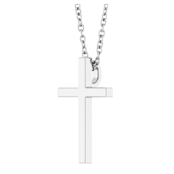 Sterling Silver 15x9.5 mm Cross 18