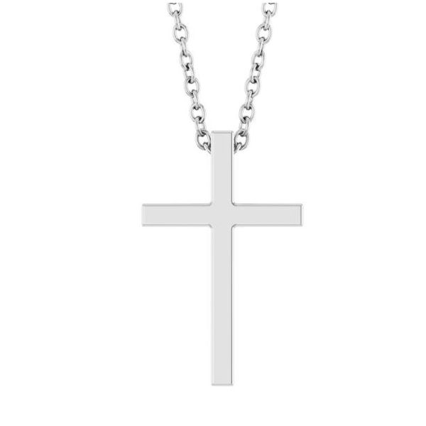 Sterling Silver 15x9.5 mm Cross 18