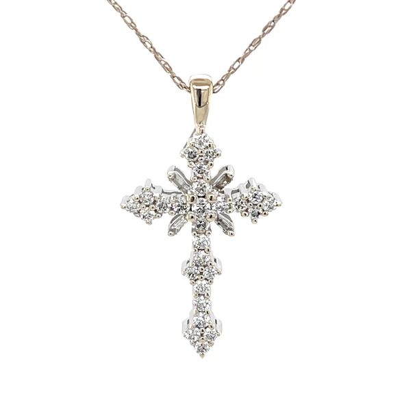 14K White Gold Estate 0.55cttw Mined Diamond Cross Pendant Minor Jewelry Inc. Nashville, TN