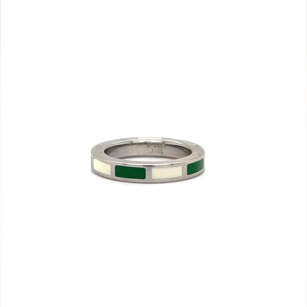 Steel 3.5mm Green Enamel Ring Minor Jewelry Inc. Nashville, TN