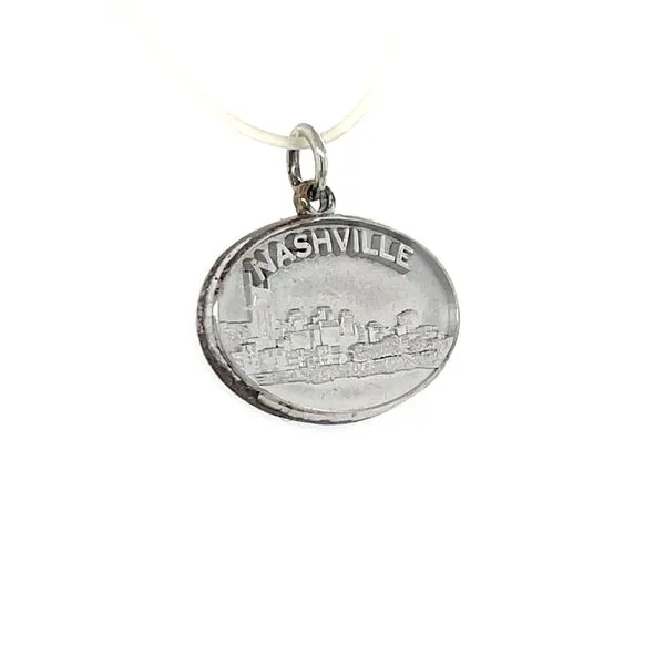Sterling Silver Oval Shaped Custom Design Nashville Skyline Image 3 Minor Jewelry Inc. Nashville, TN
