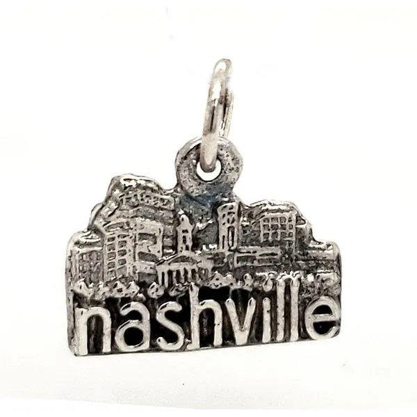Vintage Sterling Silver Nashville City Skyline Charm