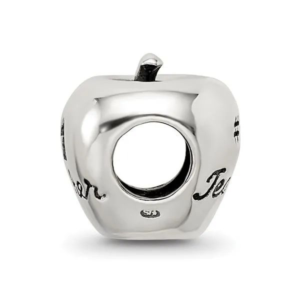 Sterling Silver Reflections #1 Teacher on Apple Bead
