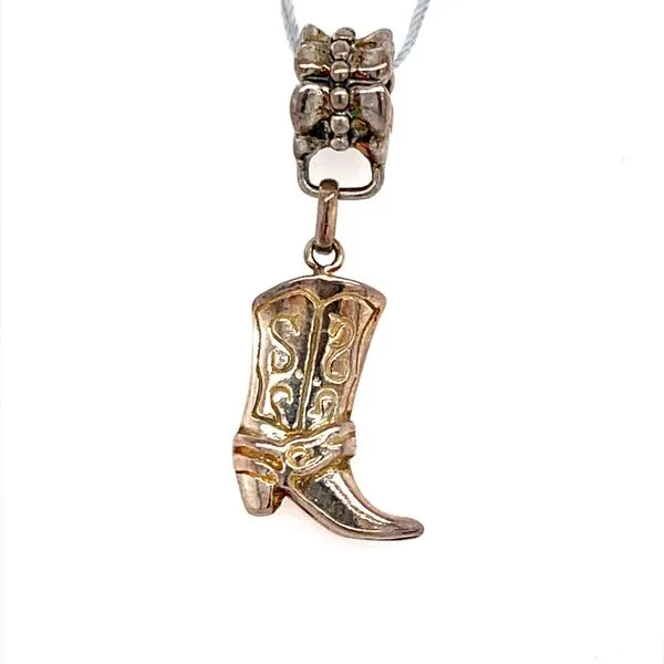 Sterling Silver Cowboy Boot Bead Charm similar item image