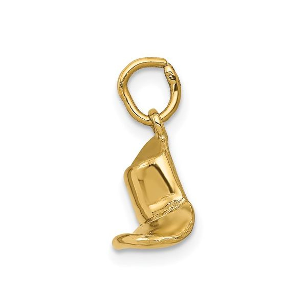 14K Yellow Gold Cowboy Hat Charm Image 2 Minor Jewelry Inc. Nashville, TN