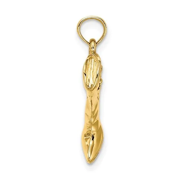 14K Yellow Gold 3-D Cowboy Boot Charm