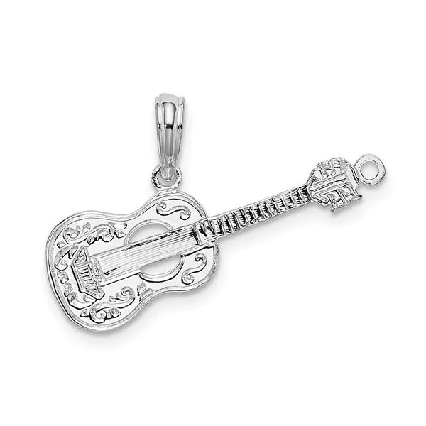 Sterling Silver Acoustic Guitar Charm