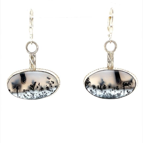 Sterling Silver Dendritic Agate Drop Earrings Minor Jewelry Inc. Nashville, TN